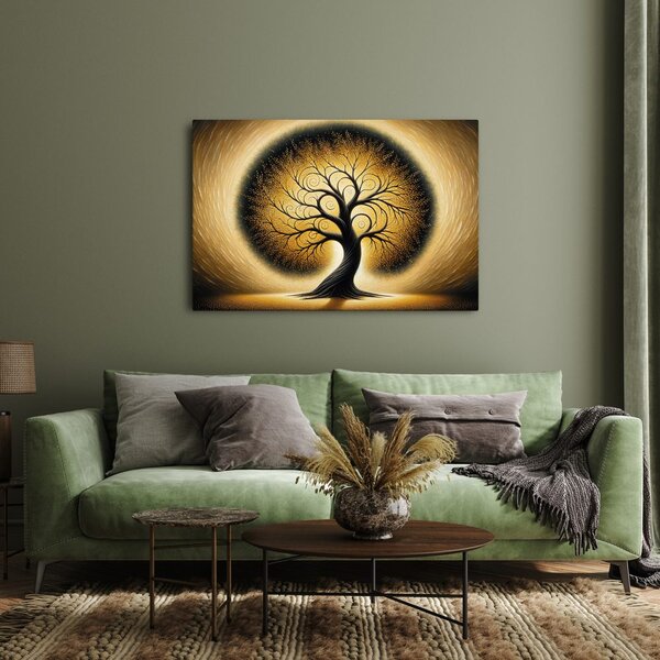 Quadro su tela – Albero della vita in oro
