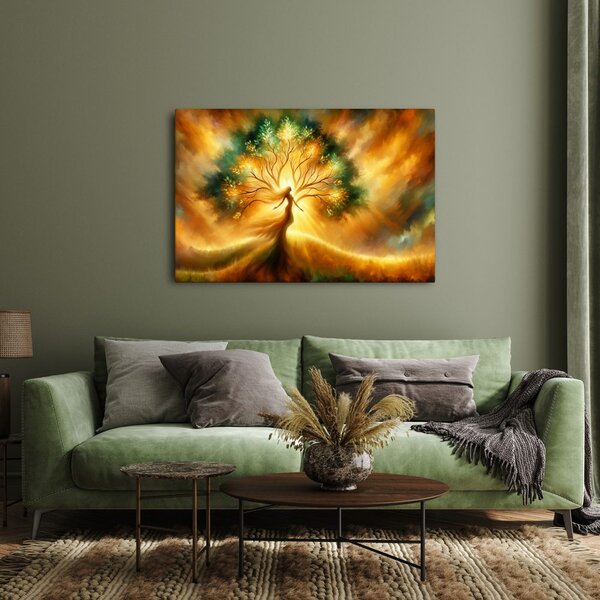 Quadro su tela – Donna e albero della vita