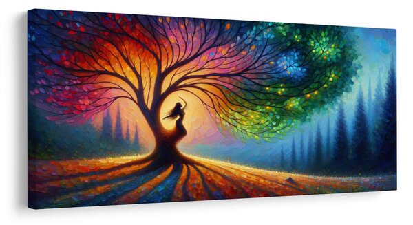 Quadro su tela – Armonia cromatica dell'albero della vita
