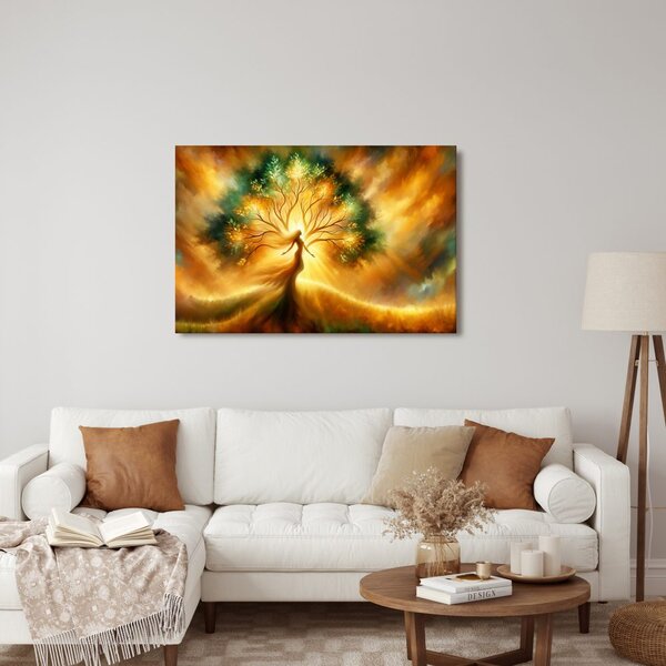 Quadro su tela – Donna e albero della vita
