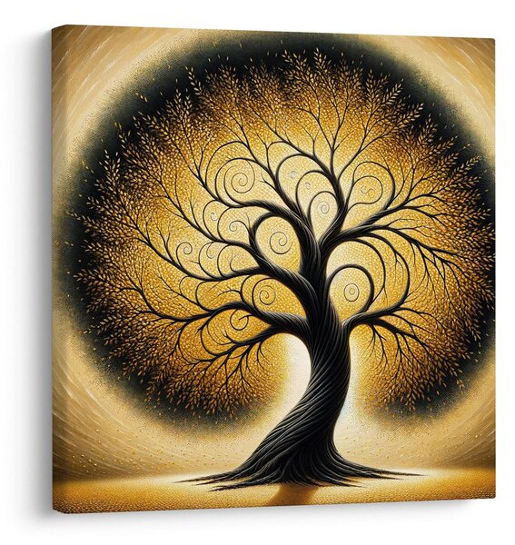 Quadro su tela – Albero della vita dorato
