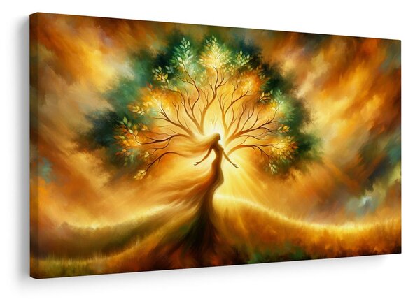 Quadro su tela – Donna e albero della vita