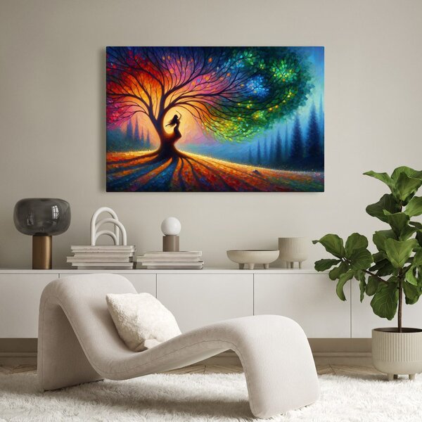 Quadro su tela – Danza sotto l'albero della vita