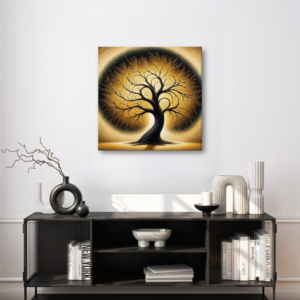 Quadro su tela – Albero della vita dorato