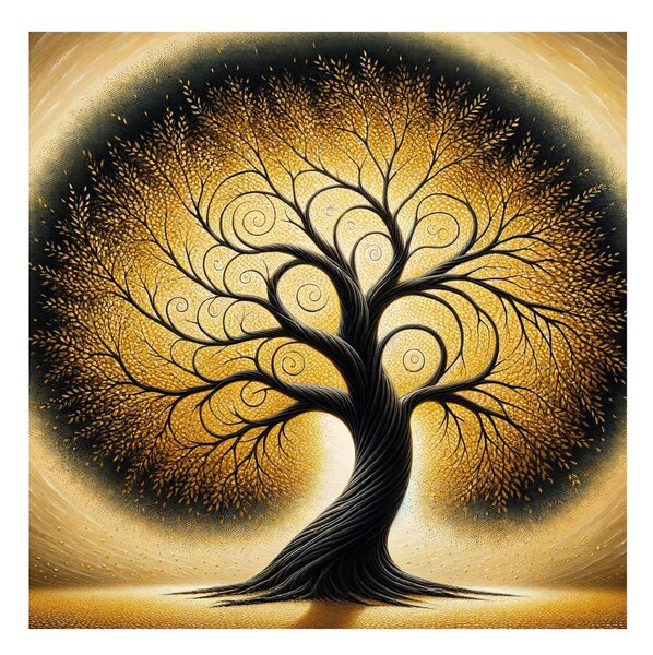 Quadro su tela – Albero della vita dorato