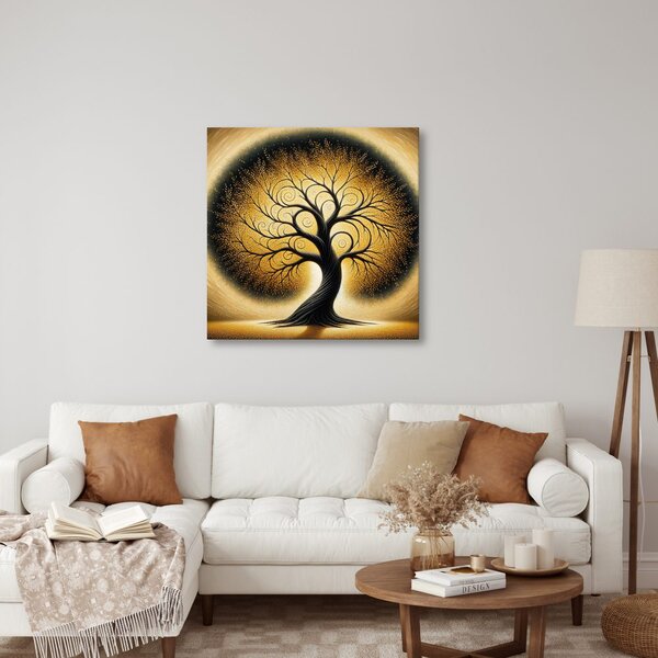 Quadro su tela – Albero della vita dorato