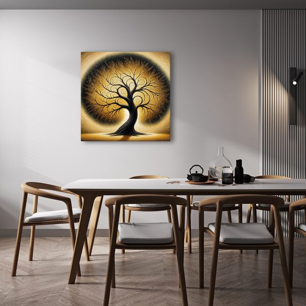 Quadro su tela – Albero della vita dorato