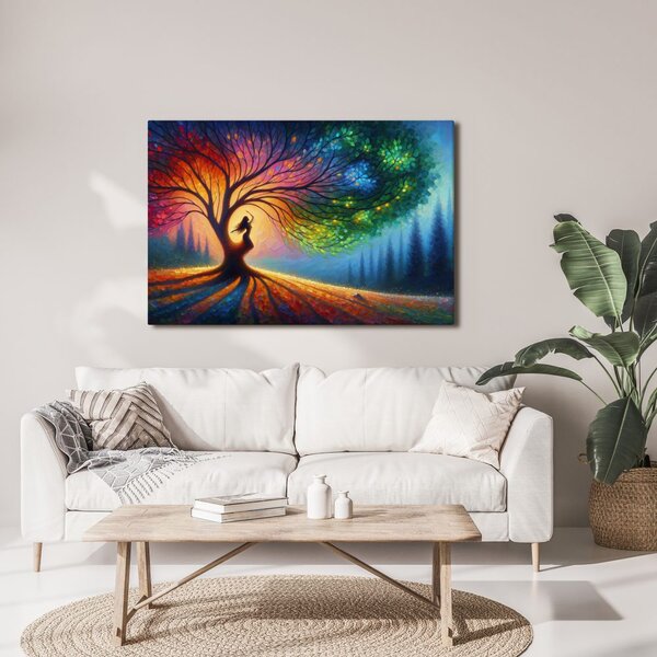 Quadro su tela – Danza sotto l'albero della vita