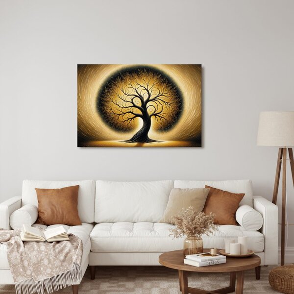 Quadro su tela – Albero della vita in oro