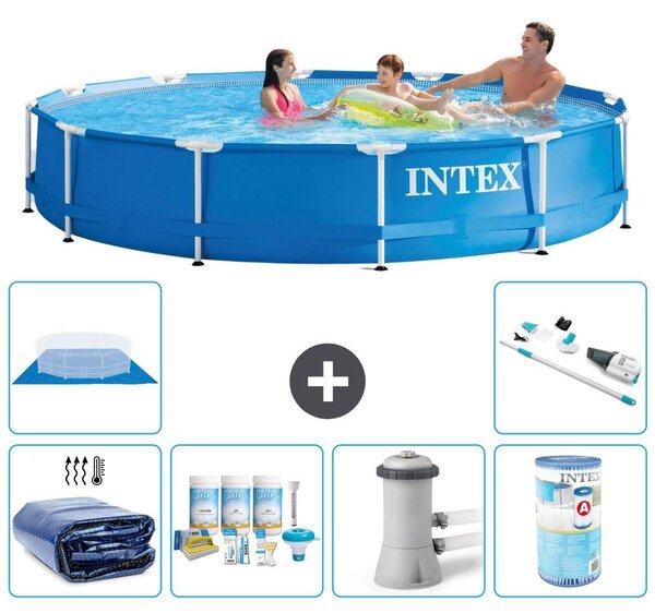 Piscina fuori terra a struttura - 366x76 cm - 7 pezzi - Modello S41601