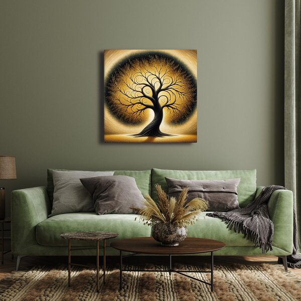 Quadro su tela – Albero della vita dorato