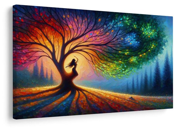 Quadro su tela – Danza sotto l'albero della vita