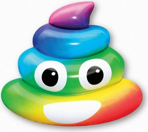 Materasso gonfiabile Rainbow Poo (107 x 121 x 26 cm)