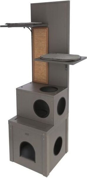 Casetta per gatti ECO 42x42x152,5 cm - grigio