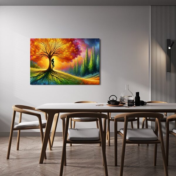 Quadro su tela – Sagoma misteriosa presso l'albero della vita