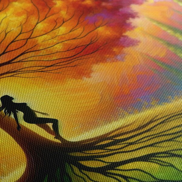 Quadro su tela – Danza di luce intorno all'albero della vita