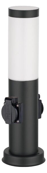 Brilagi - Lampada da esterno con 2 prese SCHUKO NOVA 1xE27/15W/230V 40 cm IP44 nero