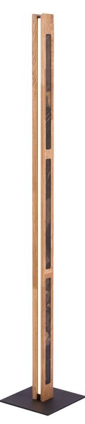 Elobra Lampada da terra a LED Chile, dimmerabile, Legno chiaro, Soggiorno / Sala da pranzo, Legno, Lampada LED da terra