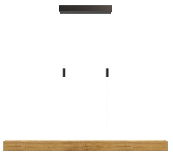 Elobra Lampada a sospensione Mexico, dimmerabile, Legno chiaro, Soggiorno / Sala da pranzo, Legno, Lampada a sospensione