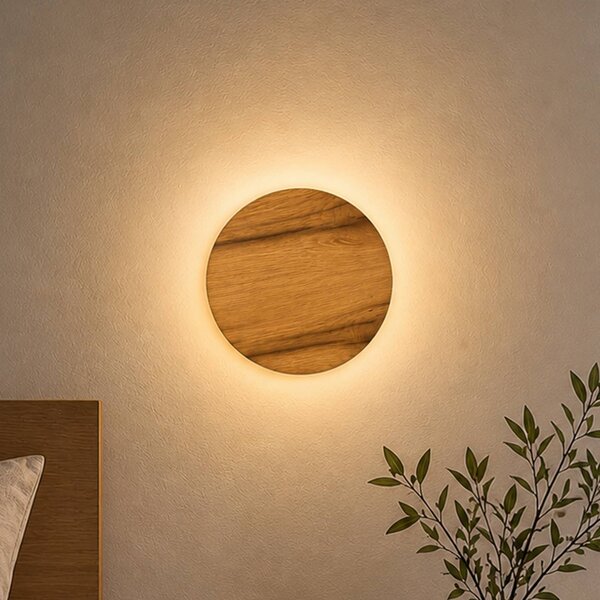 Elobra Applique Havana S, Legno scuro, Bagno, Legno, Applique