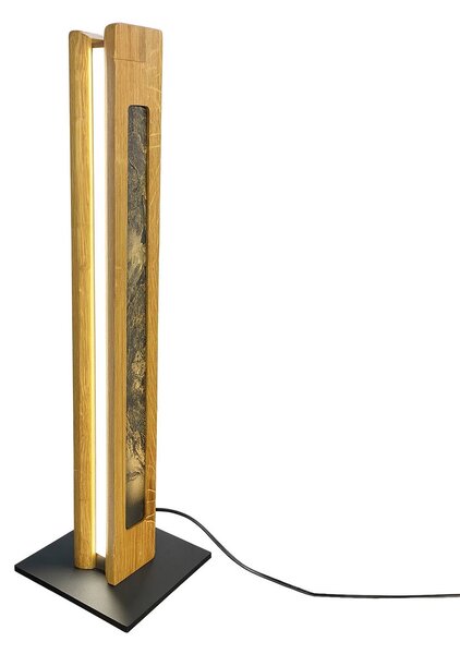 Elobra Lampada da tavolo a LED Chile, dimmerabile, Legno chiaro, Soggiorno / Sala da pranzo, Legno, Lampada da tavolo LED