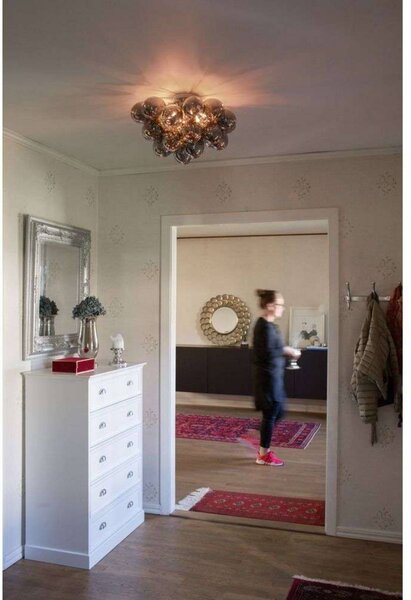 By Rydéns Plafoniera soffitto Gross, dimmerabile, Alluminio / Grigio / Zincato, Soggiorno / Sala da pranzo, Vetro, Plafoniera