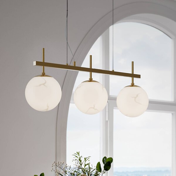 By Rydéns Lampada a sospensione Bellagio, dimmerabile, Bianco / Opale, Soggiorno / Sala da pranzo, Vetro, Lampada a sospensione