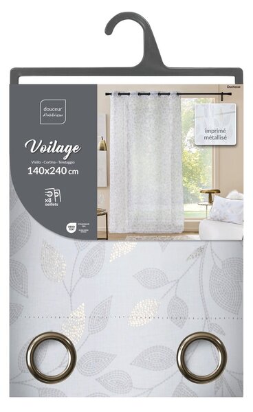 Tenda sottile bianca in voile 140x240 cm Duchesse – douceur d'intérieur
