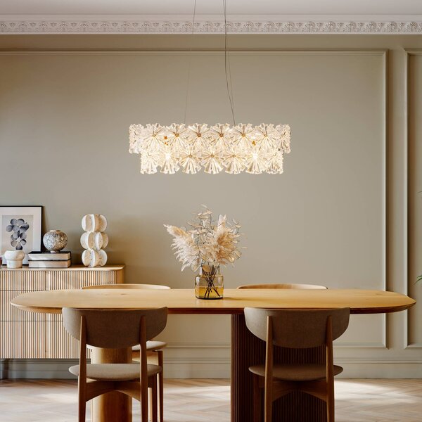 By Rydéns Lampada a sospensione Lorraine, dimmerabile, Chiaro / Trasparente, Soggiorno / Sala da pranzo, Plastica, Lampada a sospensione