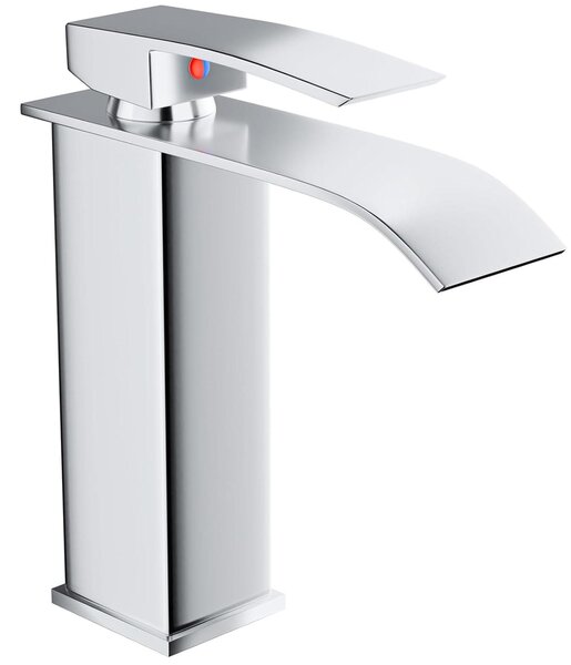 Rubinetto per bagno a cascata, miscelatore monocomando per lavabo