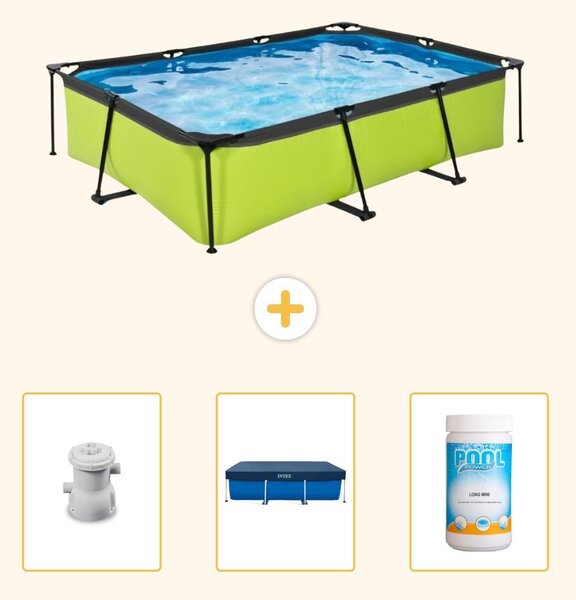 Piscina fuori terra rettangolare - 300x200x65 cm - 4 pezzi - SCB75