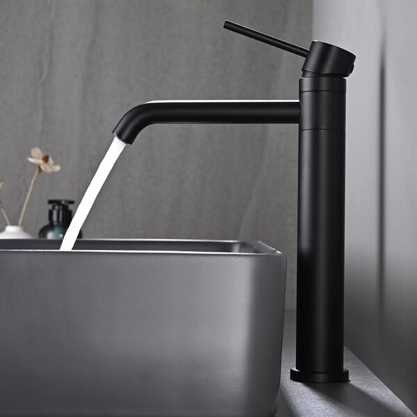 Rubinetto per lavabo, alto, color oro, girevole a 360 gradi