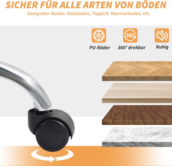 HOMCOM Sedia da Ufficio Ergonomica con Supporto Lombare, Bracciolo Pieghevole, Poggiapiedi Marrone Chiaro | Aosom Italy
