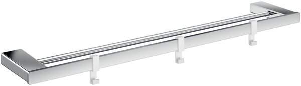 EMCO portasalviette doppio LOFT 3 ganci estraibili bianco 842 mm cromo