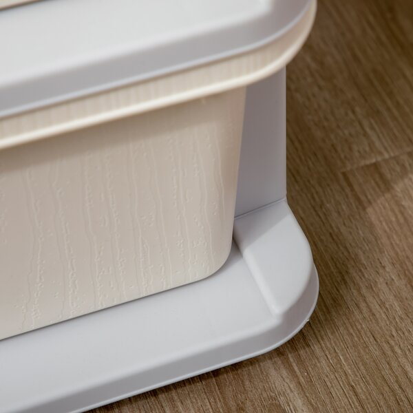 HOMCOM Organizzatore dei giocattoli per bambini con cassetti a 3 livelli, scatole di plastica, 37 x 37 x 56,5 cm, crema | Aosom Italy