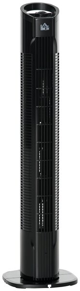 HOMCOM Ventilatore a Colonna Torre 3 Velocità, Oscillazione 70° e Maniglia di Trasporto, Ventilatore a Torre Diametro 20x78.5cm Nero|Aosom