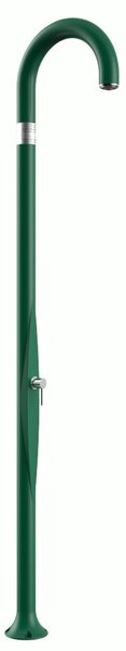 Doccia da Giardino Piscina in Resina Con Miscelatore Caldo-Freddo Dimensioni 232x30x17 cm Arkema Funny Yin VERDE - peso 9 kg design Curvo
