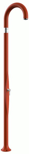 Doccia da Giardino Piscina in Resina Con Miscelatore Caldo-Freddo Dimensioni 232x30x17 cm Arkema Funny Yin Ruby - peso 9 kg design Curvo