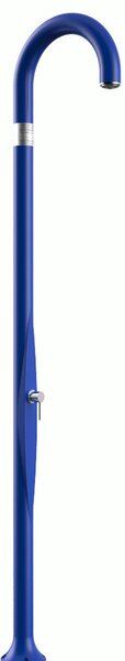 Doccia da Giardino Piscina in Resina Con Miscelatore Caldo-Freddo Dimensioni 232x30x17 cm Arkema Funny Yin Blu - peso 9 kg design Curvo