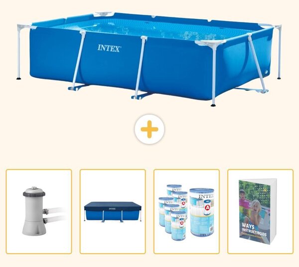 Piscina fuori terra rettangolare - 300x200x75 cm - 5 pezzi - Modello SCB127