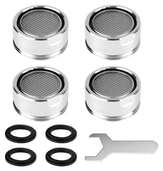 Rubinetto aeratore M22, set di 4 aeratori in acciaio inossidabile per rubinetti da cucina