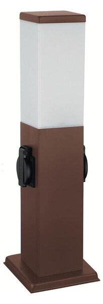 Brilagi - Lampada da esterno con 2 prese SCHUKO NOVA, 1xE27/15W/230V, 40 cm, IP44, marrone