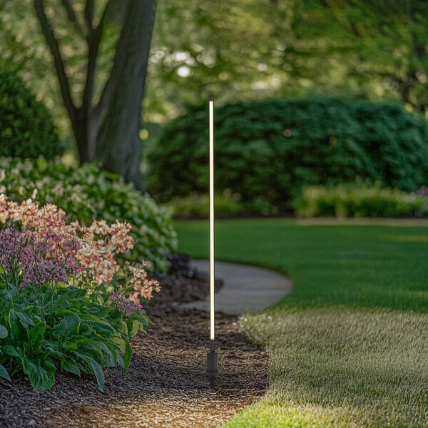 Lampioncino da giardino Neano Lindby, Nero, Alluminio, Moderno, Lampada LED da esterni