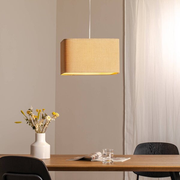 Lampada a sospensione Kwadro Maco Design, dimmerabile, Soggiorno / Sala da pranzo, Tessuto / Stoffa / Seta, Lampada a sospensione