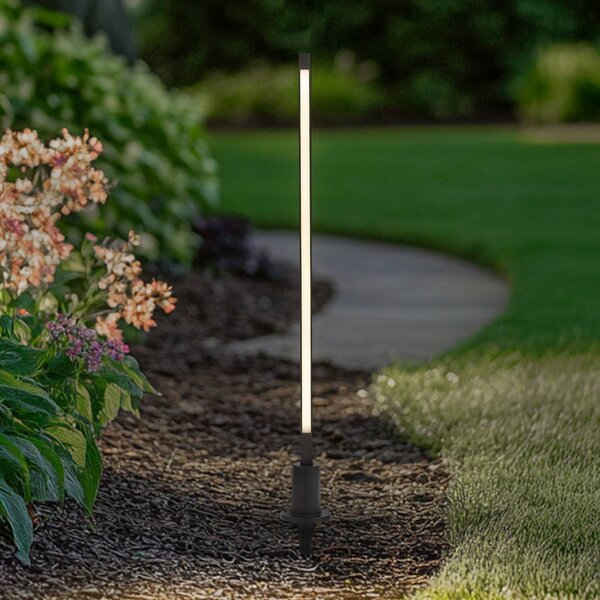 Lampioncino da giardino Neano Lindby, Nero, Alluminio, Moderno, Lampada LED da esterni