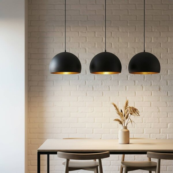 Lampada a sospensione Tarjei Lindby, dimmerabile, Nero, Soggiorno / Sala da pranzo, Metallo, Moderno, Lampada a sospensione