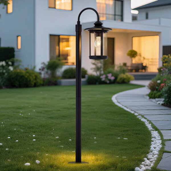Lampioncino da giardino Zayn Lindby, dimmerabile, Nero, Alluminio, Antico, Lampada da esterni
