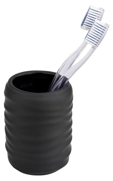 Portaspazzolino nero opaco in ceramica Illana – Wenko