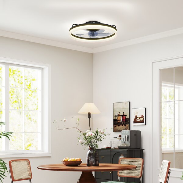 HOMCOM Ventilatore a Soffitto in Acciaio e Plastica con Luce LED Regolabile, Telecomando, Timer, 6 Velocità, Nero | Aosom Italy