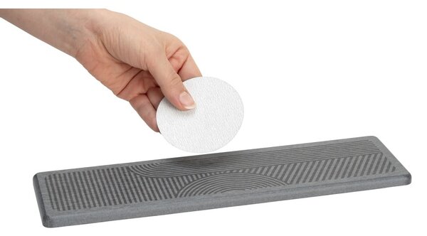 Tappetino scolapiatti grigio in diatomite 30x8 cm Damon – Wenko